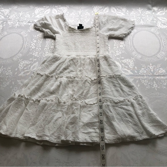 Art Class White Flare Dress Girls Size S(6-6X) Short Sleeves Elastic Knee/High - Picture 7 of 16